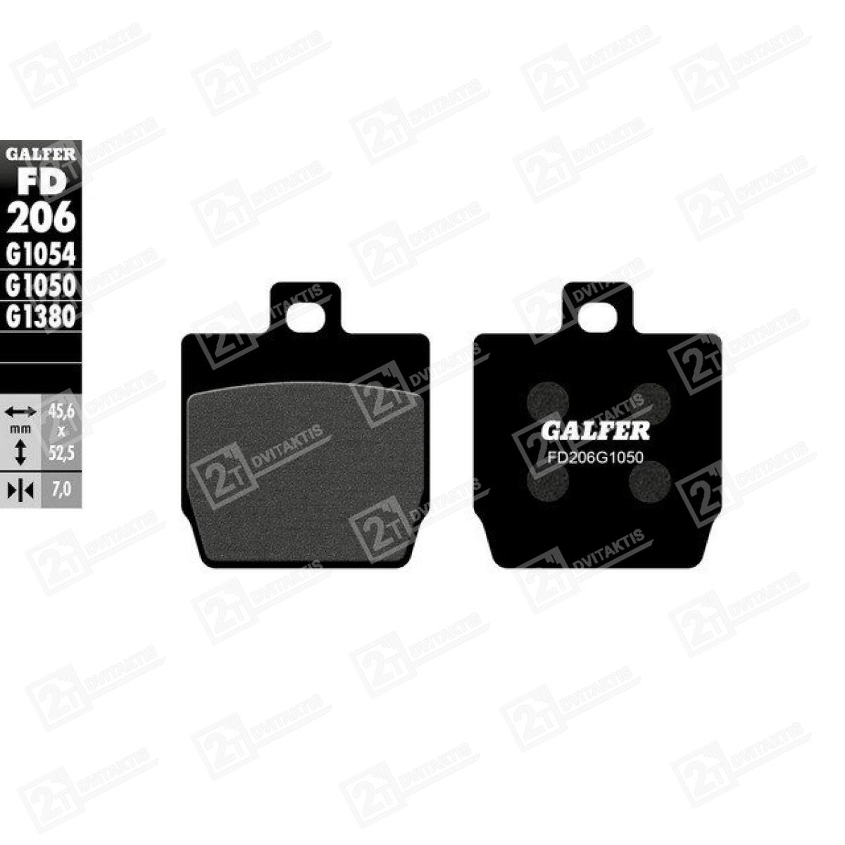 Galfer S32 Scooter Semi Metal stabdžių kaladėlės (AEROX) - Image 2