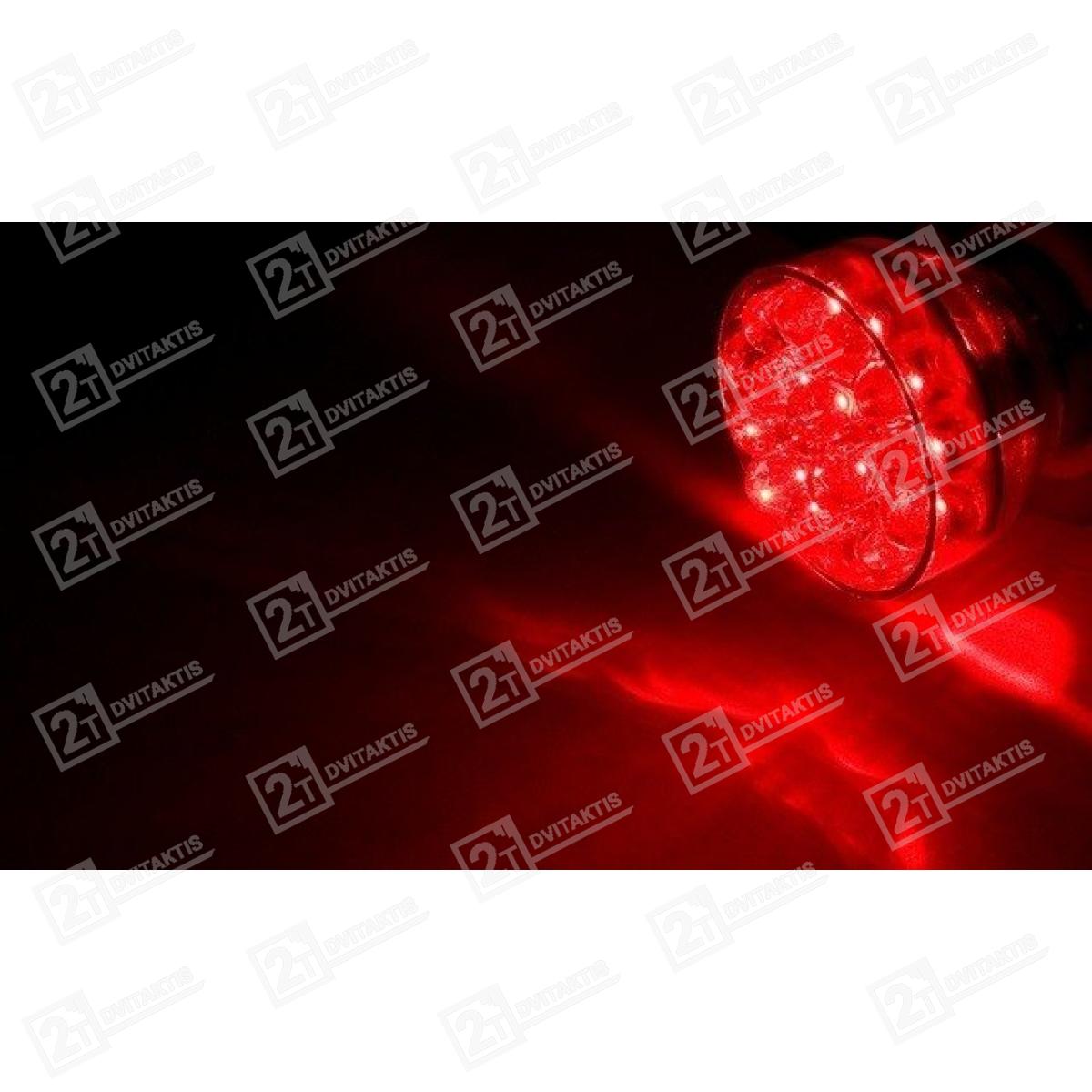 Galinė lemputė LED, BAY15D 12V 24xLED, Raudona - Image 2