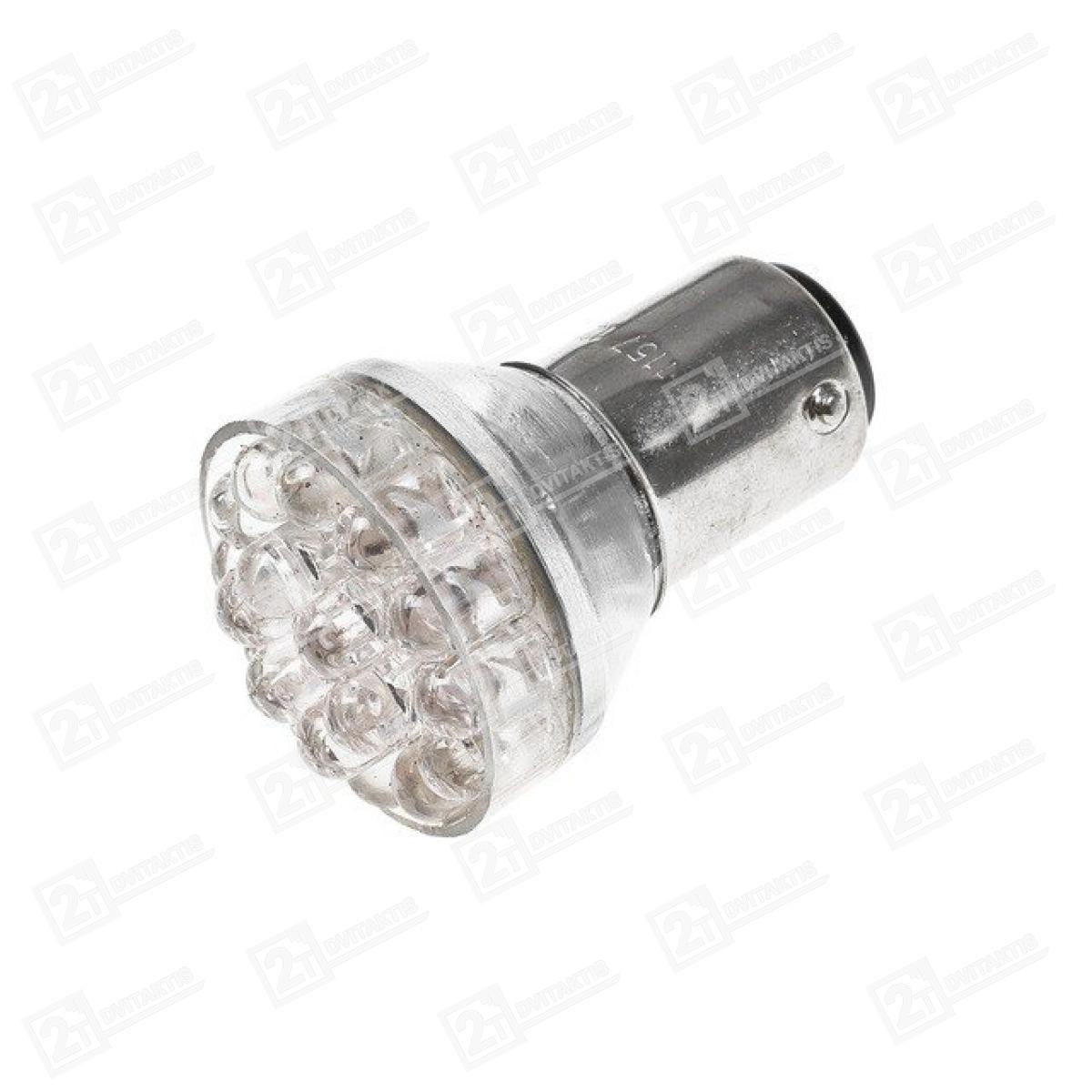 Galinė lemputė LED, BAY15D 12V 24xLED, Raudona - Image 1