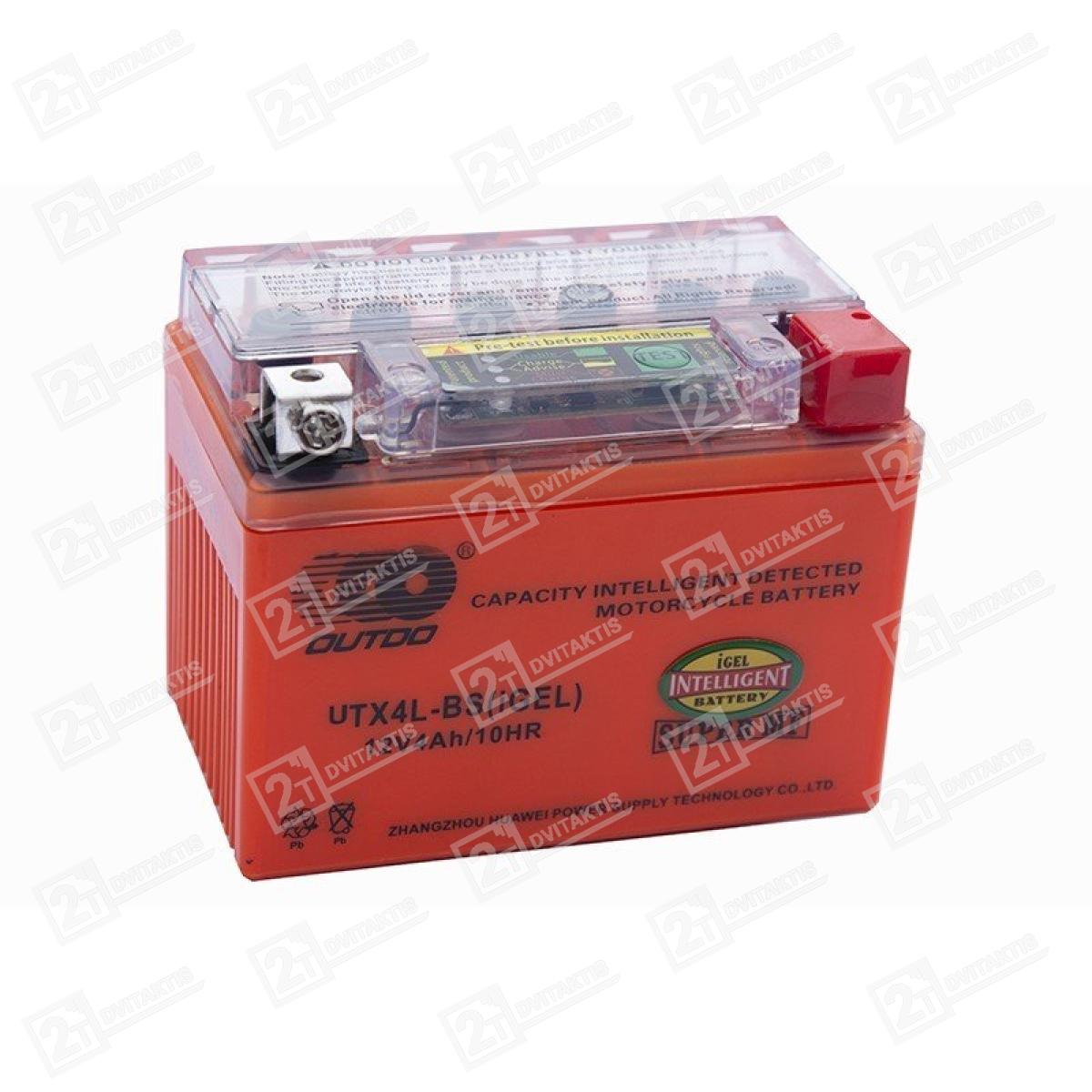 OUTDO UTX4L-BS (MF) i-GEL 12V, 4Ah akumuliatorius - Image 1