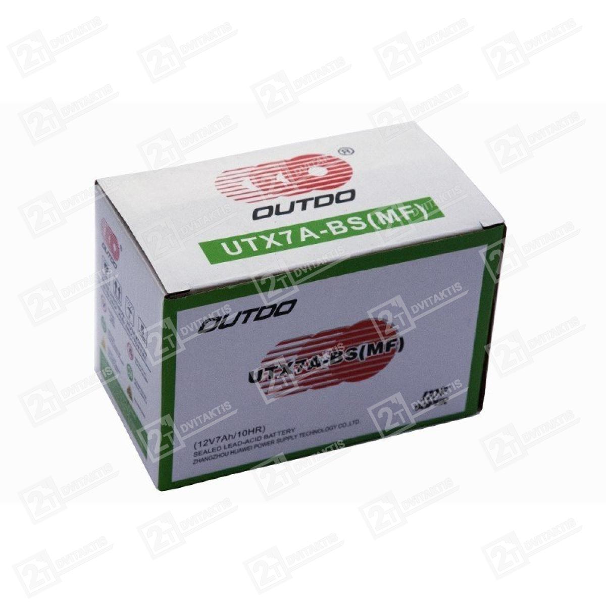 OUTDO UTX7A-BS (MF) AGM 12V, 7Ah akumuliatorius - Image 2