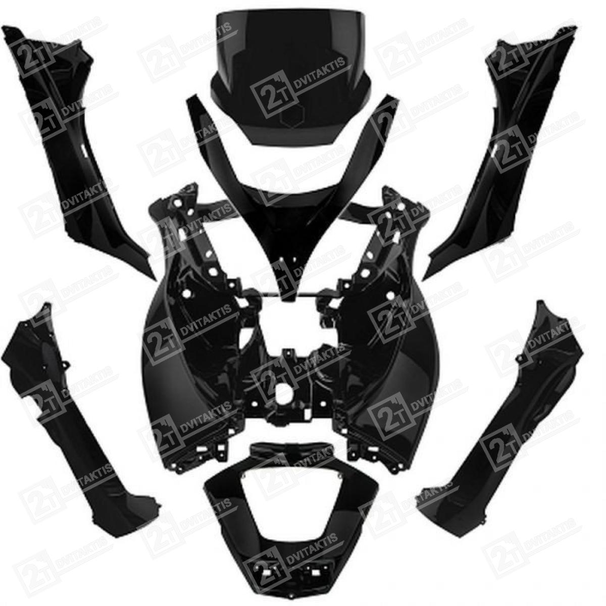 Plastikų komplektas TNT, JUODAS, PIAGGIO MP3 125 / 250 / 300 / 400 / 500CC 2008 - 2014 - Image 1