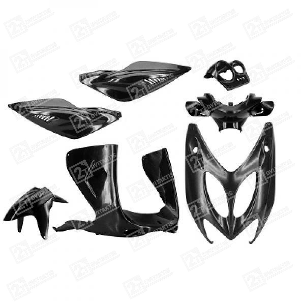 Plastikų komplektas TNT, JUODAS, Yamaha AEROX - Image 1