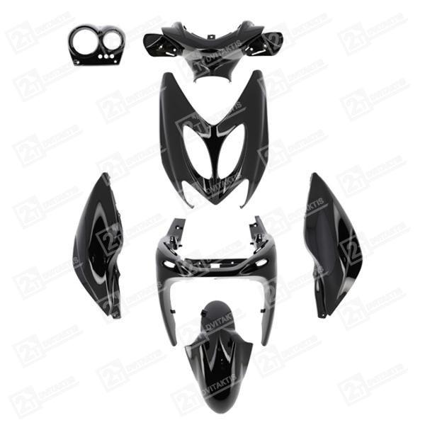 Plastikų komplektas TUN'R, JUODAS, Yamaha AEROX