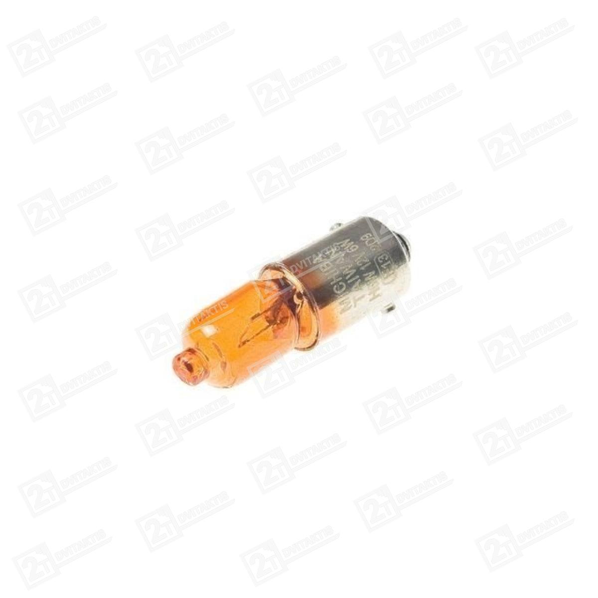 Posūkių lemputė, BAX9S H6W, 12V/6W, Oranžinė - Image 1