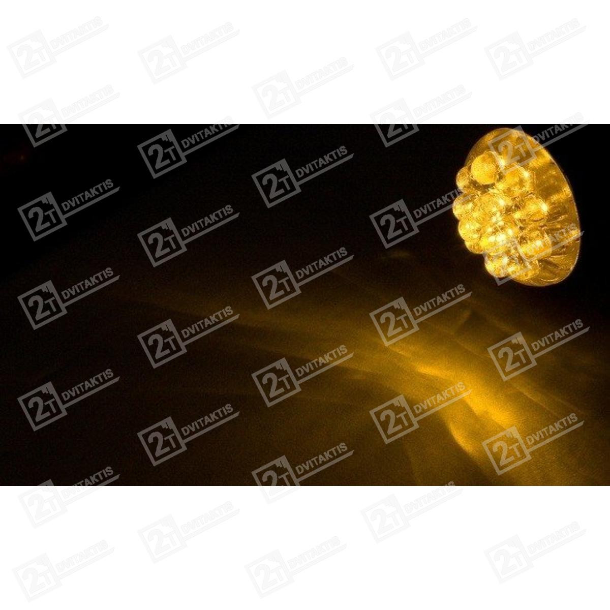 Posūkių lemputė LED, BA15S 12V 12xLED, Oranžinė - Image 2