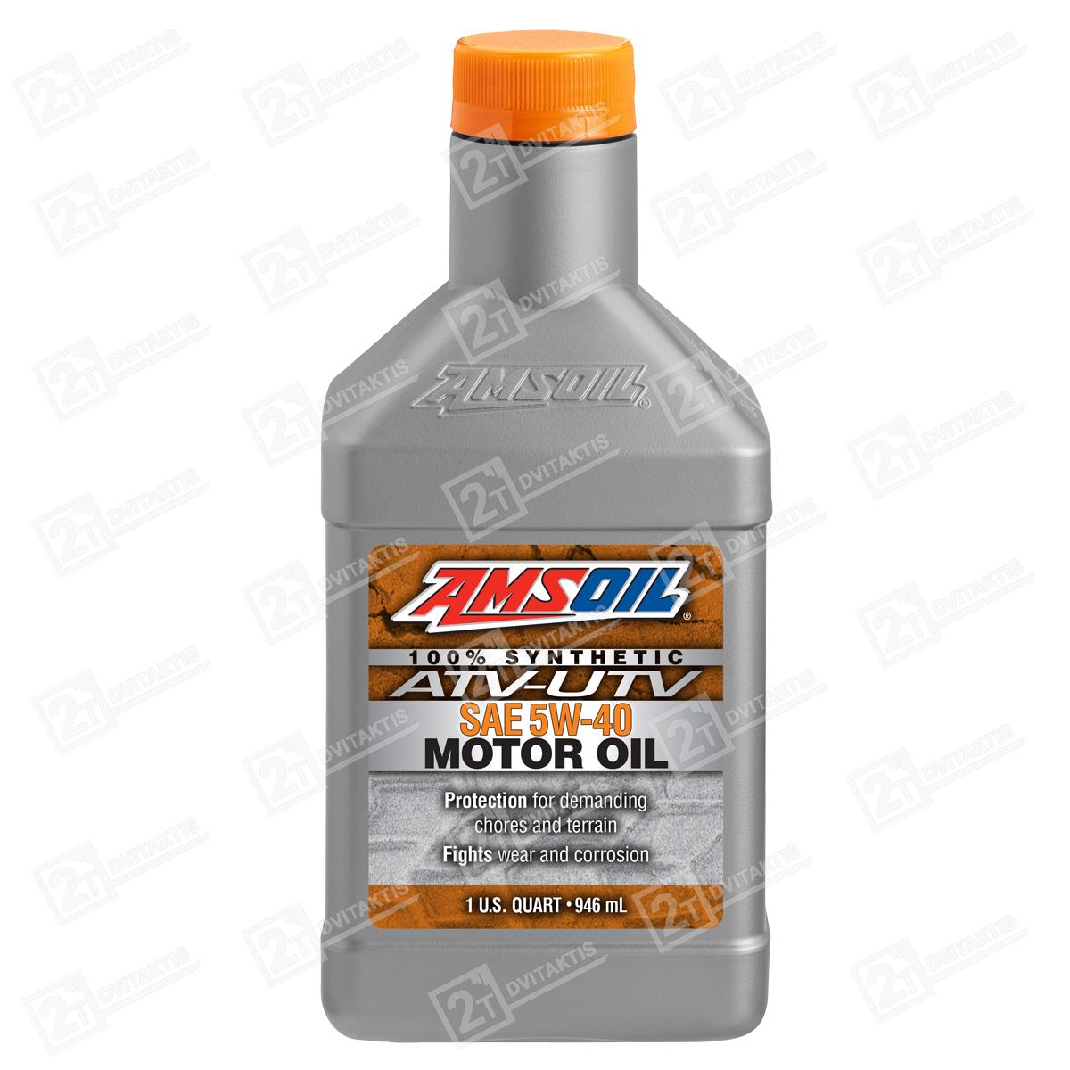 1596103 AMSOIL 5W-40 100% Synthetic ATV/UTV, 0,946L - Image 1