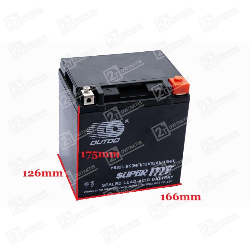 1595767 OUTDO YB32L-BS (MF) AGM 12V, 32Ah akumuliatorius - Image 1