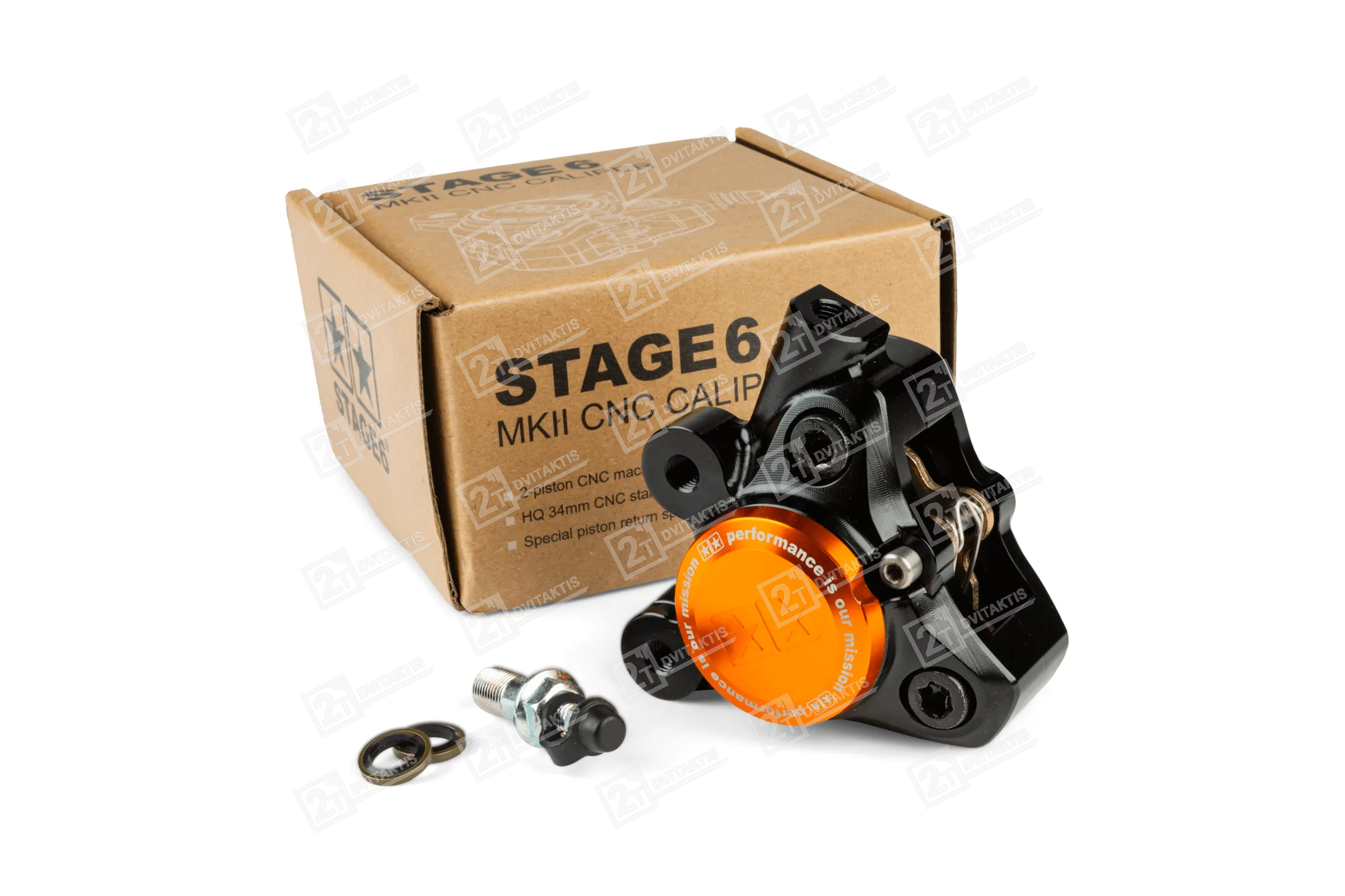 1595675 Stabdžių suportas STAGE6, Priekis, JUODAS, Yamaha Aerox (brembo tipo) - Image 1